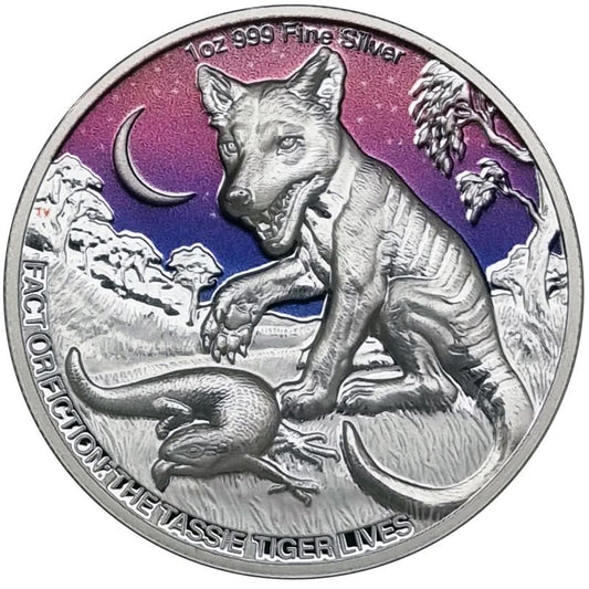 2025 Niue Fact or Fiction: The Tassie Tiger Lives 1 oz Silver Coin