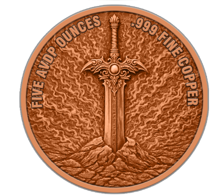 In Stock! A Hero's Journey Colorized 5 oz Copper Round