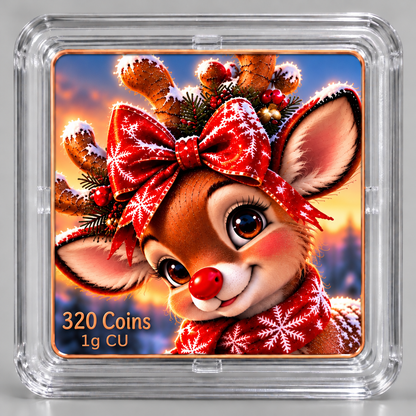 Reindeer Kisses 1 gram .999 Copper
