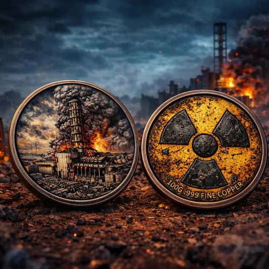 2026 40th Anniversary Chernobyl Disaster 100g Colorized Antique .999 Copper