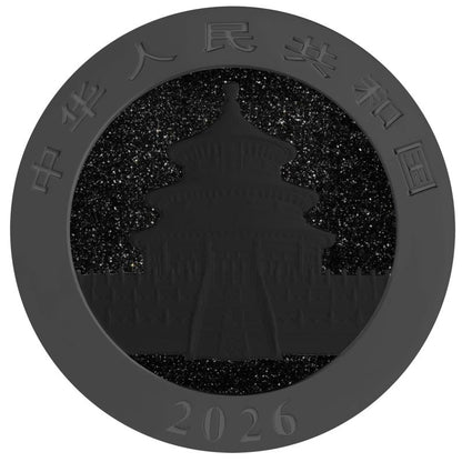 In Stock! 2026 China Panda Triple Black Diamond Edition 30g Silver Coin (04/06)