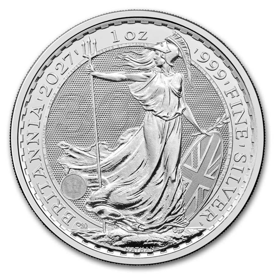 In Stock! UK ROYAL MINT: 2027 Great Britain Britannia 1 oz Silver Coin