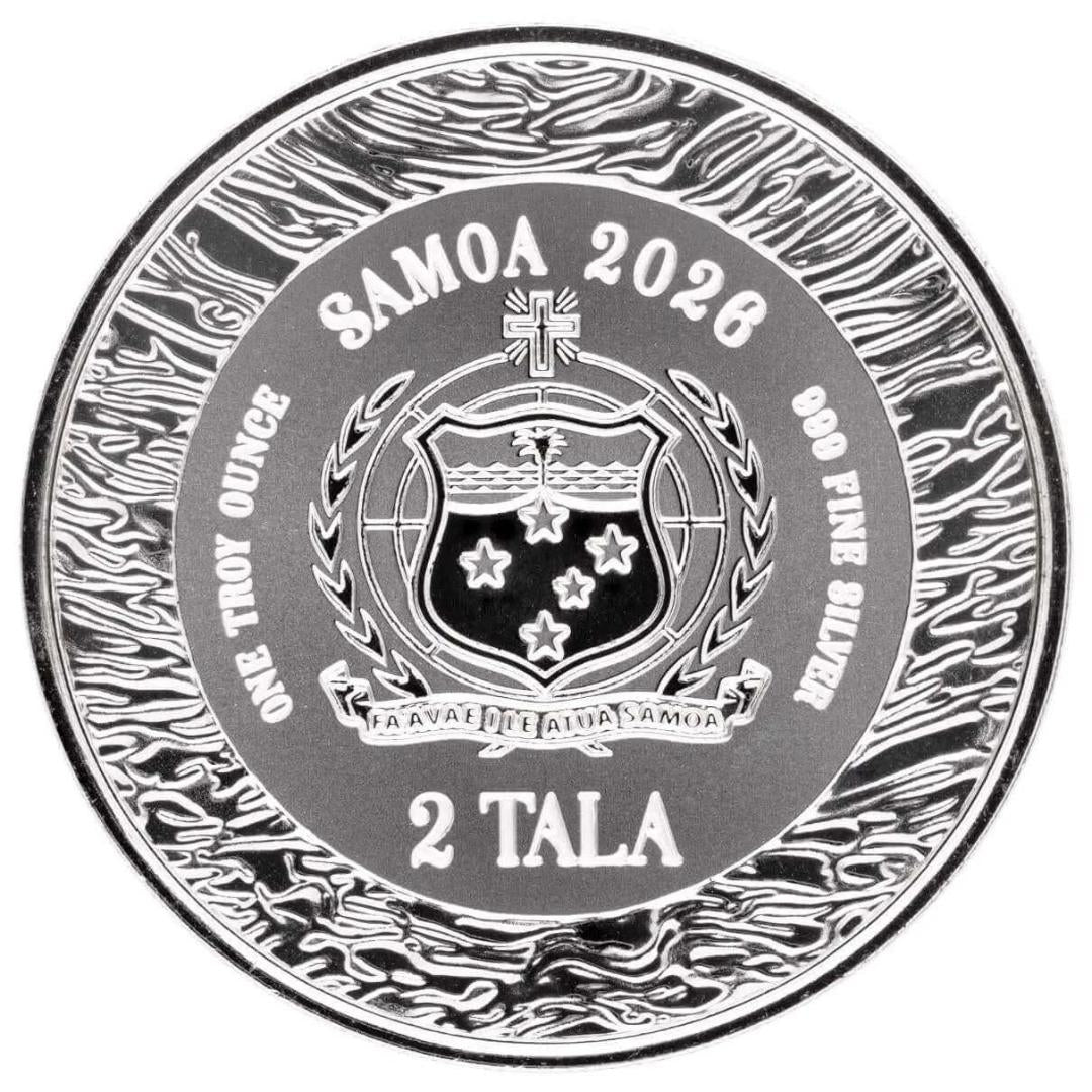 In Stock! 2026 Samoa Mermaid BU 1 oz Silver Coin