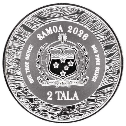In Stock! 2026 Samoa Mermaid BU 1 oz Silver Coin