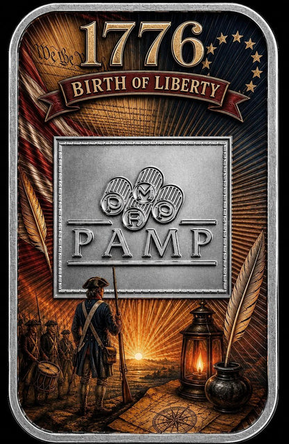 In Stock! Complete Set! PAMP USA 1776, 1876, 1976, and 2026! CENTENNIAL 1 oz Silver Bar (250 Mintage)