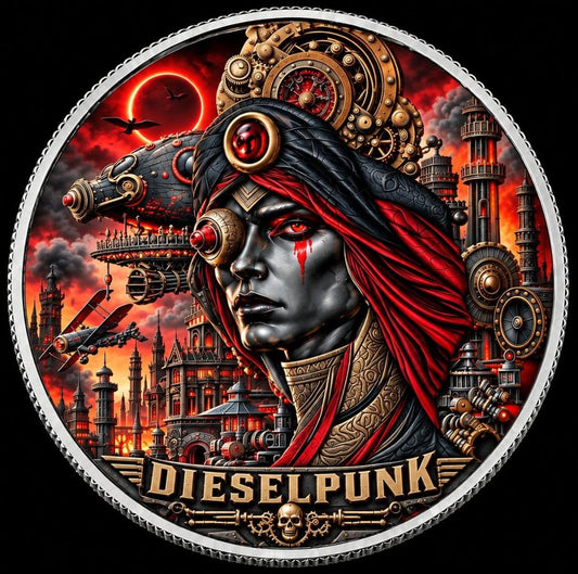 2025 Cameroon The Sinister Sultan of Dieselpunk 1 oz Silver Coin (149 Mintage)