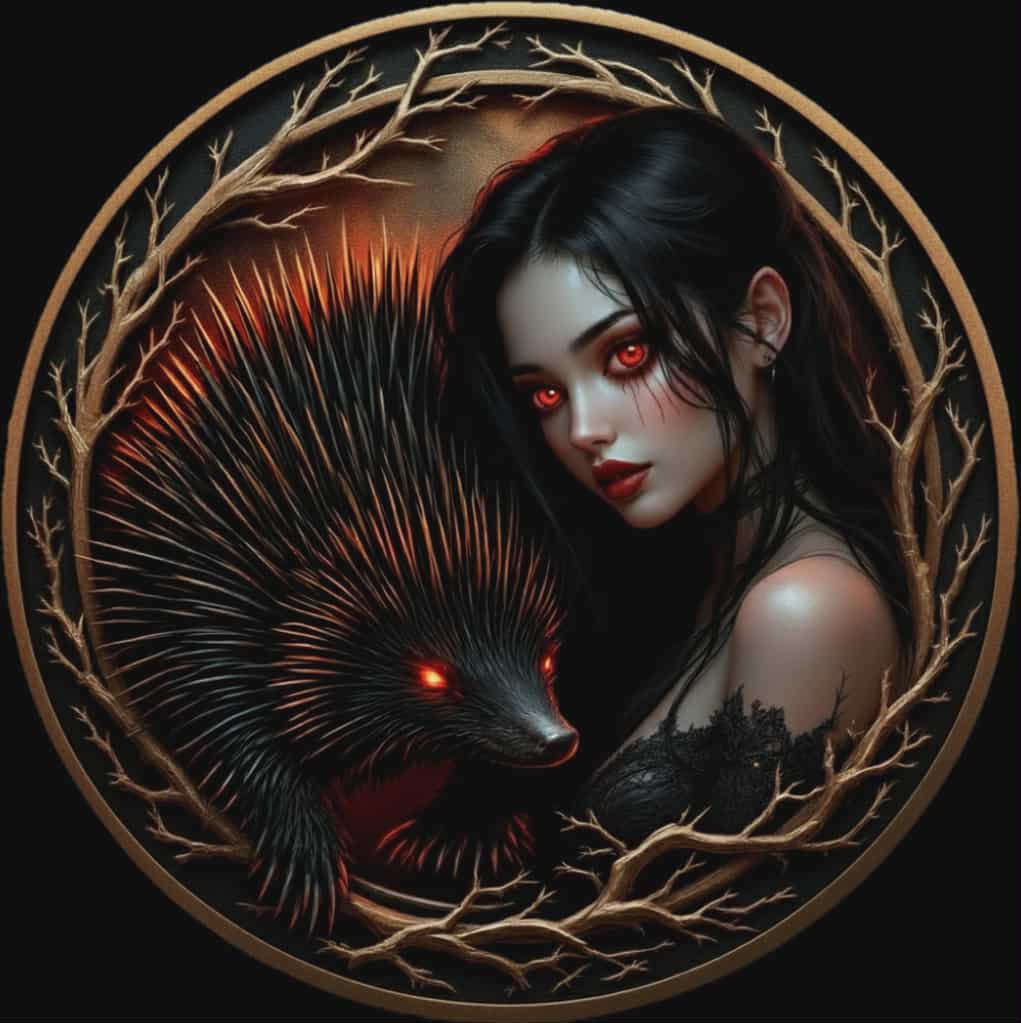 In Stock! 2025 Zombie Vixens - The Echidna the Spiked Horror Colorized 33g Copper Round in Card