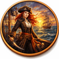 Deal of the week! Captain Scarlet Pirate Colorized 5 oz Copper Round