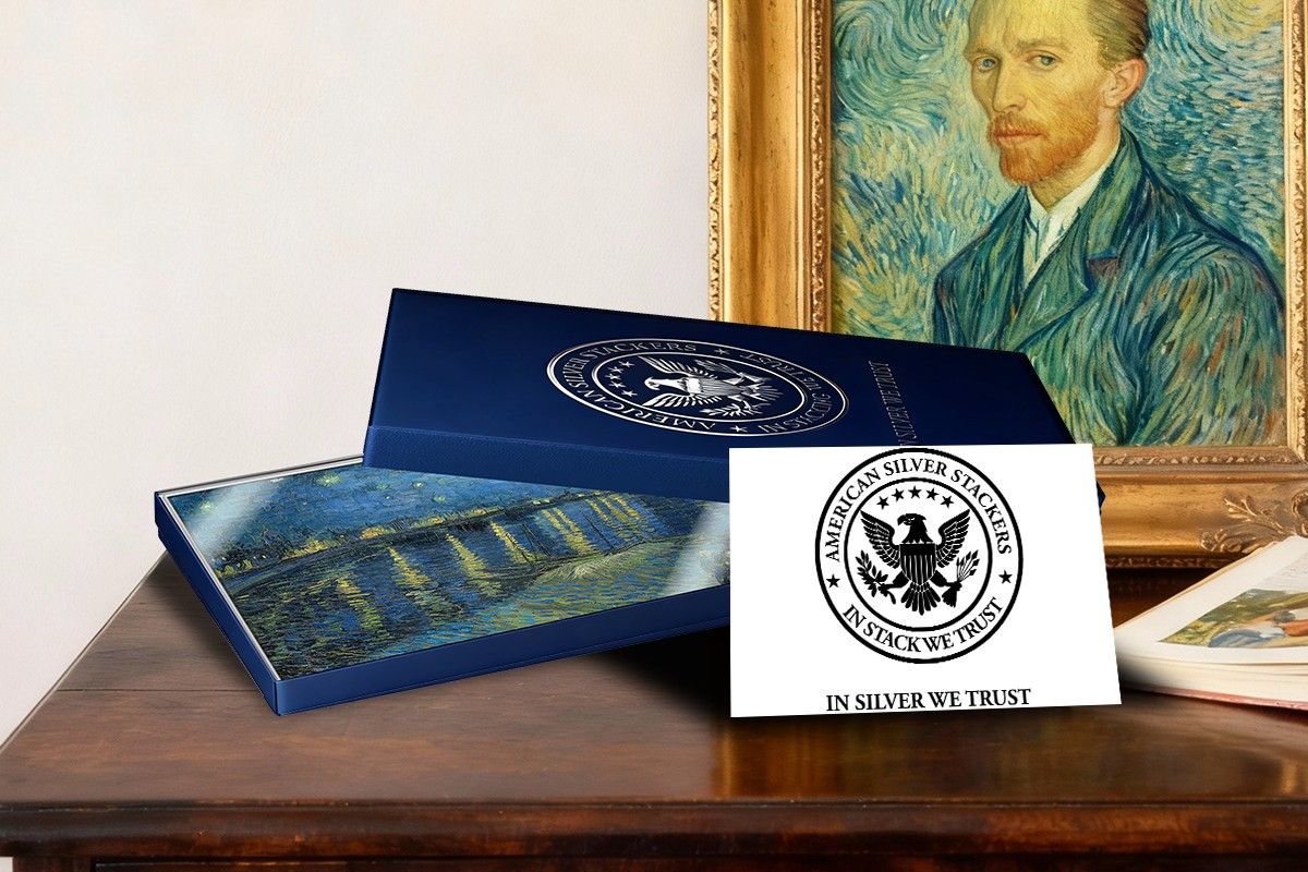 In Stock! 2026 Ghana Van Gogh Starry Night Over the Rhone 5g Silver Foil. In Silver We Trust