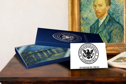 In Stock! 2026 Ghana Van Gogh Starry Night Over the Rhone 5g Silver Foil. In Silver We Trust