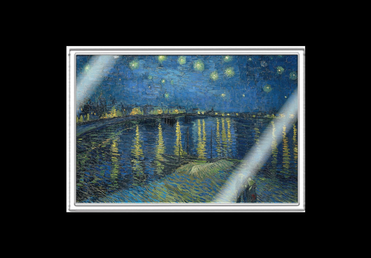 In Stock! 2026 Ghana Van Gogh Starry Night Over the Rhone 5g Silver Foil. In Silver We Trust