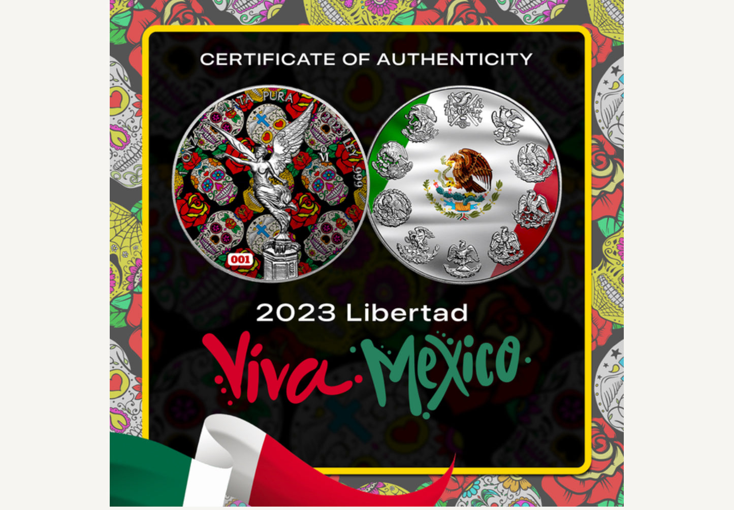 2023/2024 Mexico & U.S. Mexican Pride 2 x 1 oz Silver Coin Set