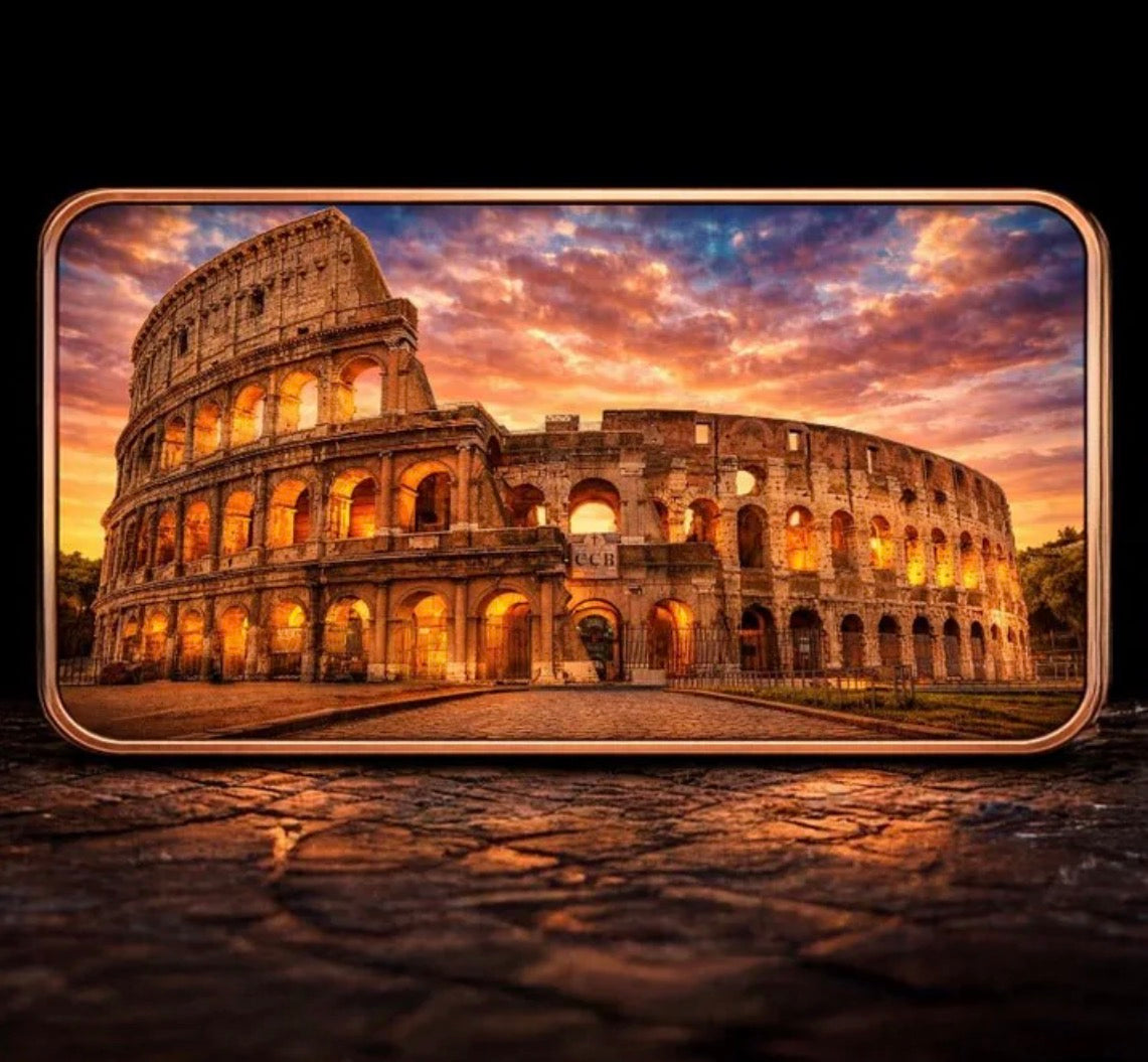 2026 Rome Colosseum Colorized 10oz AVDP Copper in Capsule (4/10)