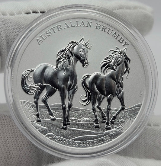 In Stock! 2025 Australia Brumby Horse BU 1 oz Silver Coin (08/01) - Options: Original Mint Packaging