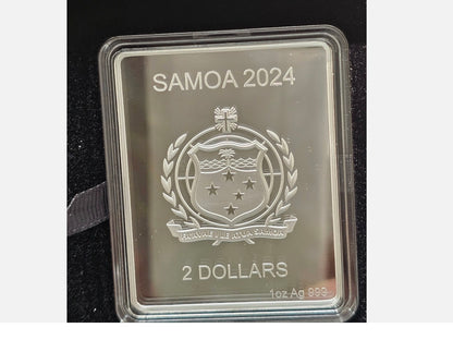 In Stock! 2024 Samoa Girl With A Pearl Earring X The Scream 1 Oz Proof Silver Coin W/ COA