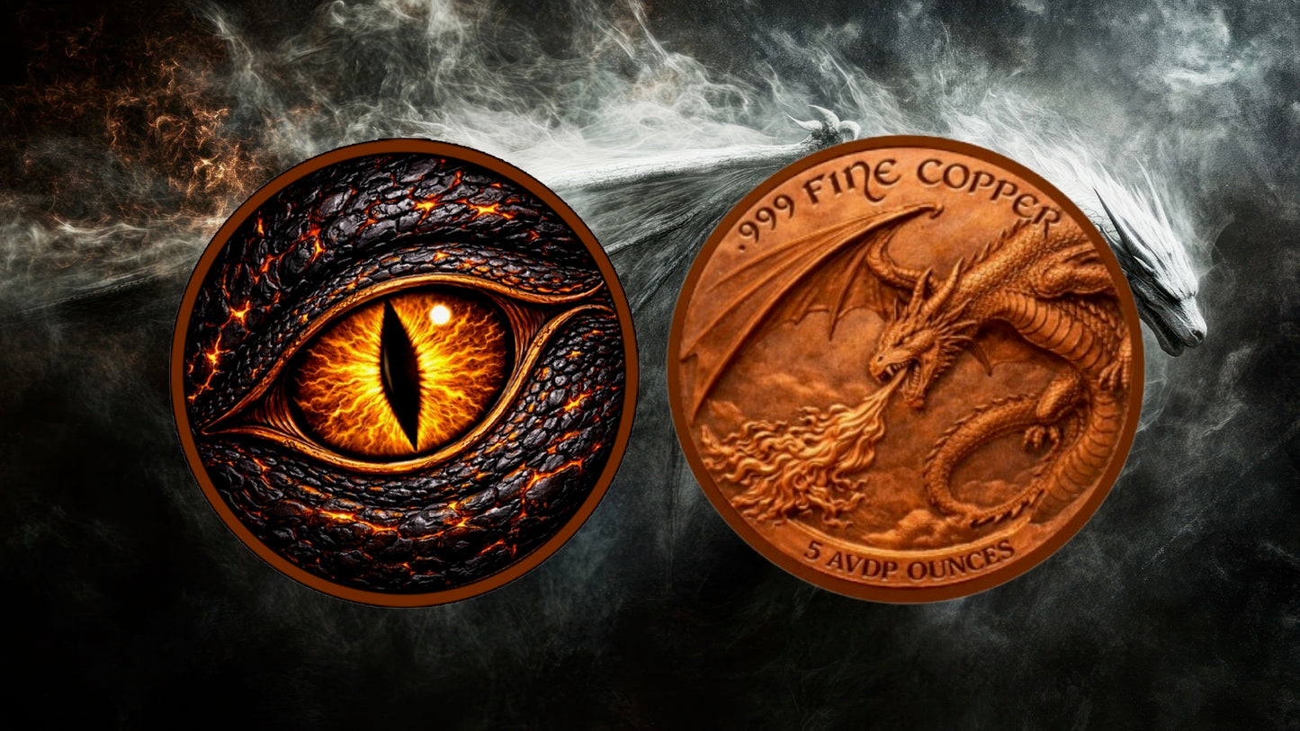 Next in Series! The Dragon's Ember Eye 5 oz Colorized Copper (06/09)
