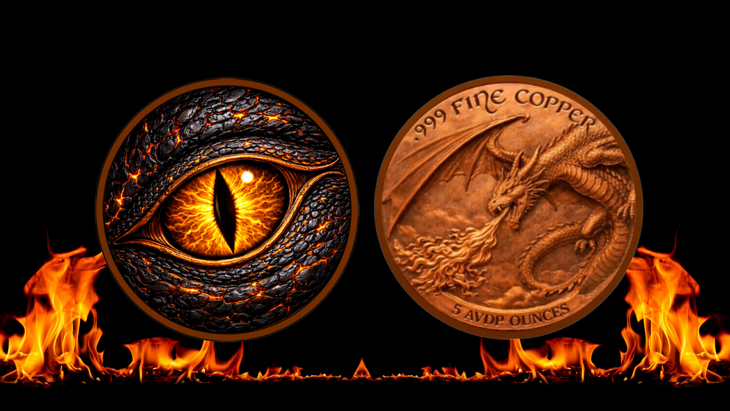 Next in Series! The Dragon's Ember Eye 5 oz Colorized Copper (06/09)