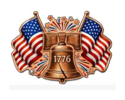 100 Gram Spirit of 1776 Colorized Copper in Display Box (4/12)