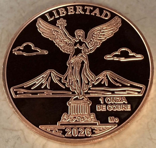 2026 Estados Unidos Mexicanos Libertad Angel 1 oz Copper Round (04/09)