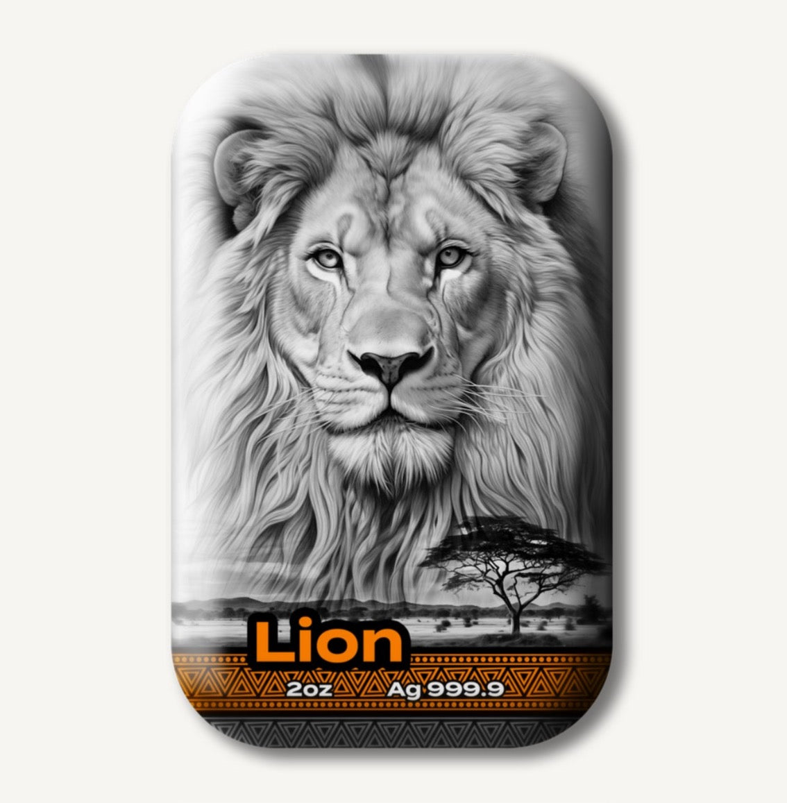 Royal Krakow Mint The Big Five of Africa - Lion Cast 2 oz Silver Bar (05/08)