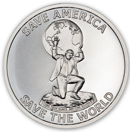 Trump 2024 Save America Save the World 1 oz Silver Round (04/19)