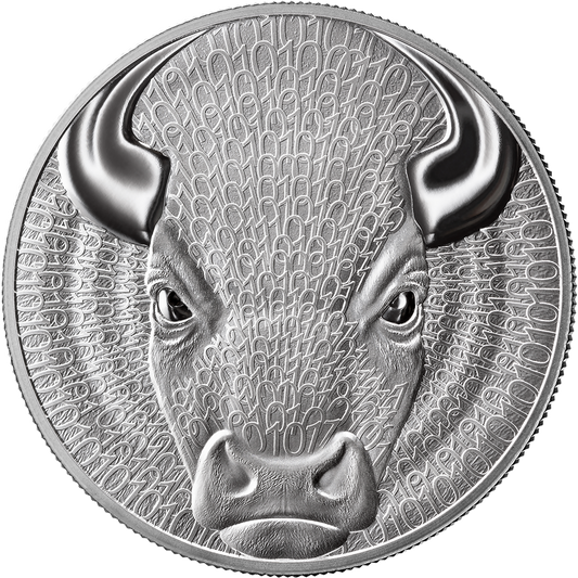 2026 United Crypto States Binary Bull Matrix Colorized 1 oz Silver Coin in Capsule w/COA (50 Mintage)