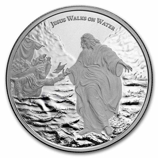 Estimate! 2026 Niue 1 oz Silver Wonders of Christ Walking on Water BU in Capsule (10000 Mintage)