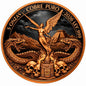 See the Back! 2026 Libertad Aztec Serpents Colorized 5 oz Copper Medal