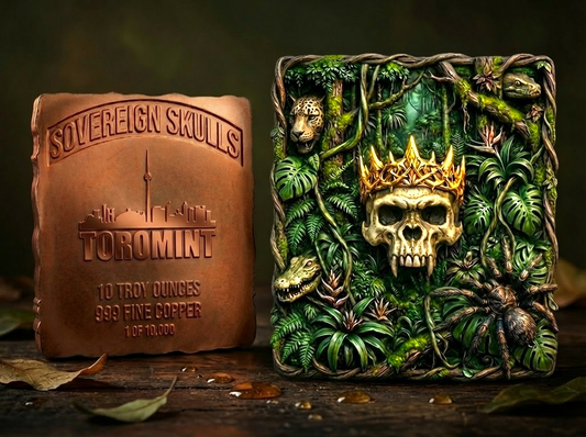 Toromint Sovereign Skulls Silverback 10 oz Copper Medal (04/15)