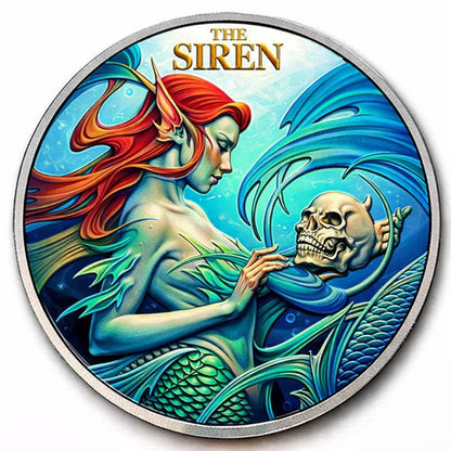 In Stock! 2025 Niue Mythical Creatures Siren Colorized 1 oz Silver Coin