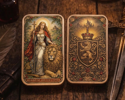 2026 Una and the Lion 10oz Antique Copper Colorized Bar
