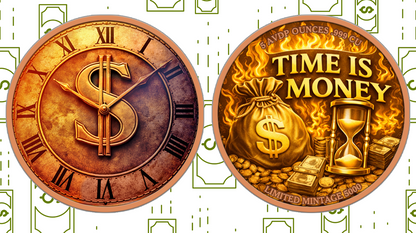 Deal of the week! 5oz Time is Money Colorized Copper in Capsule