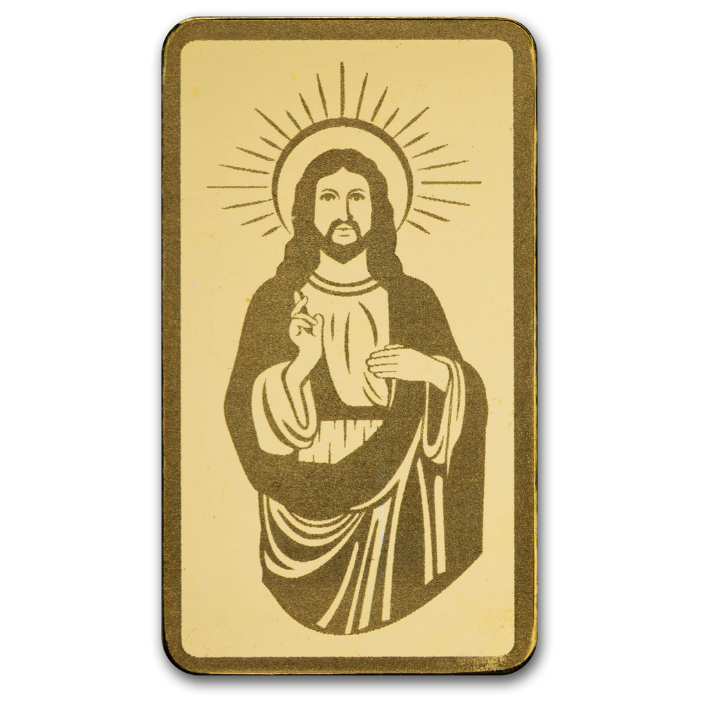 In Stock! Jesus & Doves 1g Gold Bar in Card