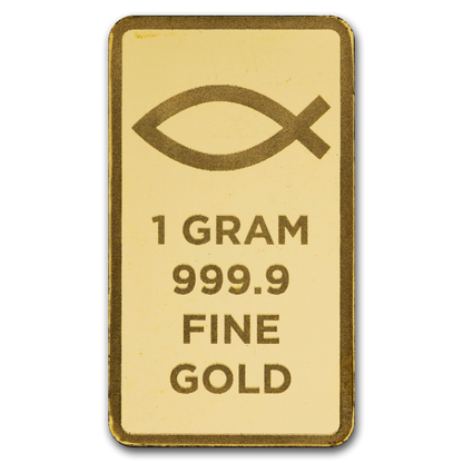 In Stock! Jesus & Doves 1g Gold Bar in Card