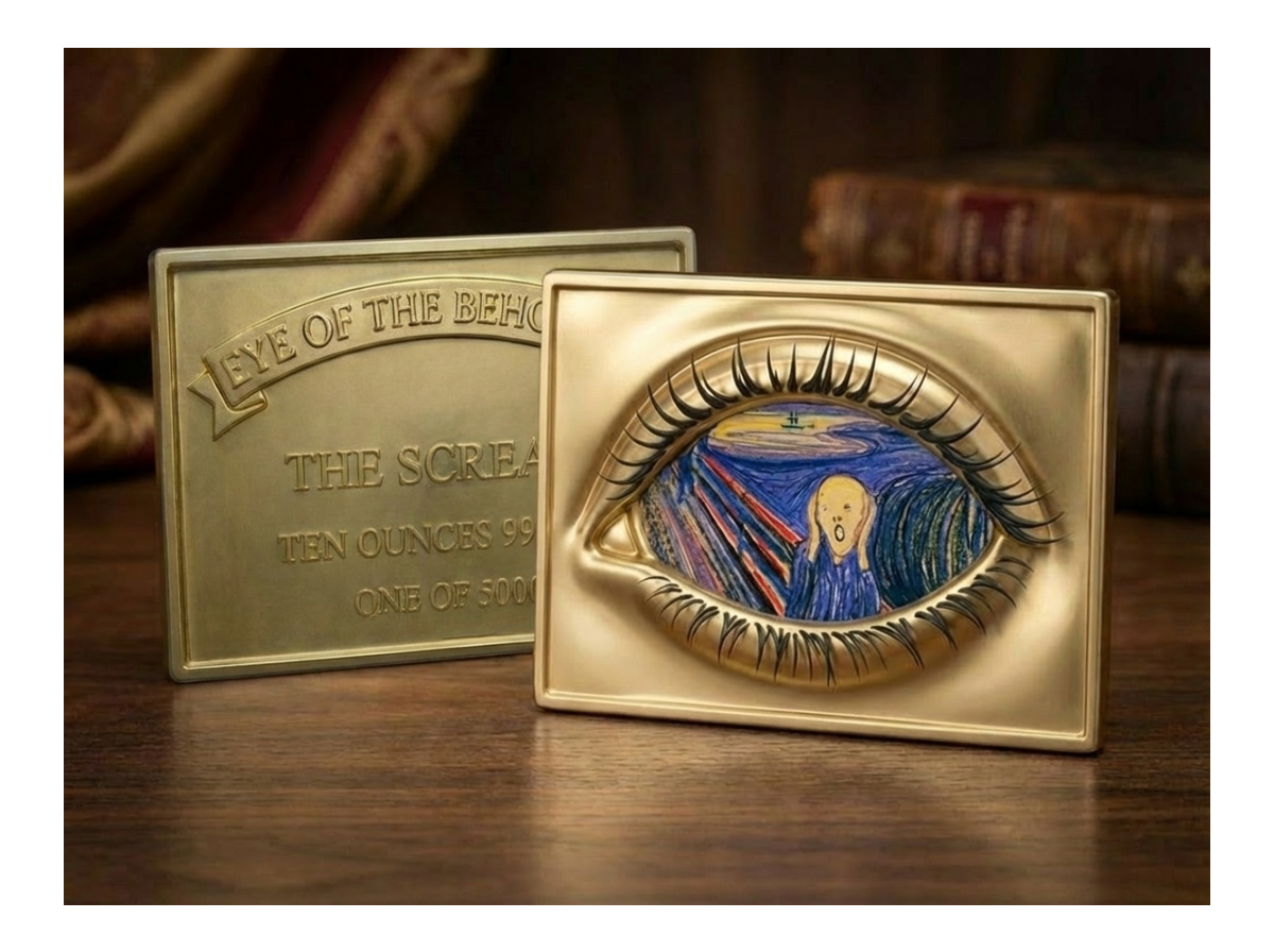 Toromint! Eye of the Beholder - The Scream Gold Gilt 10 oz Copper Medal (04/15)