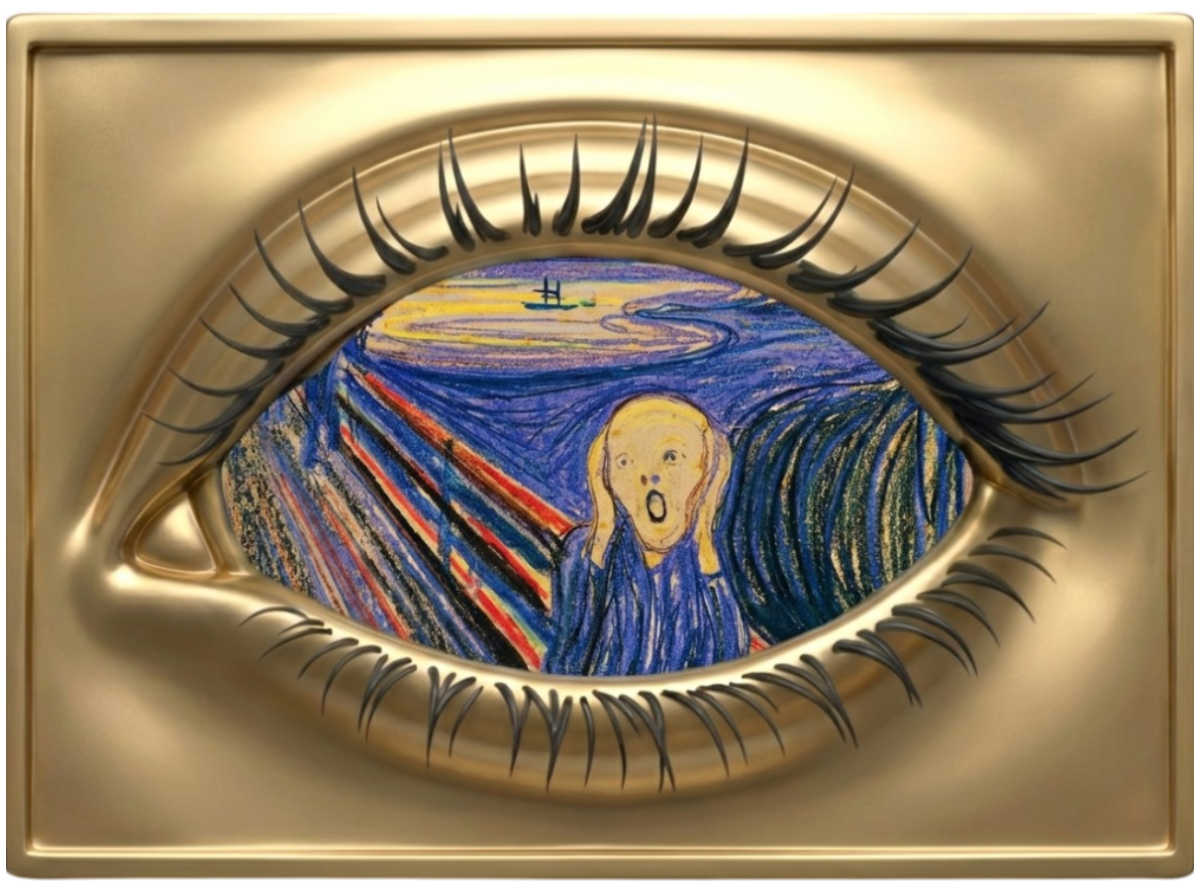 Toromint! Eye of the Beholder - The Scream Gold Gilt 10 oz Copper Medal (04/15)