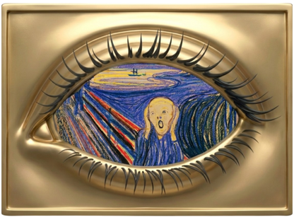 Toromint! Eye of the Beholder - The Scream Gold Gilt 10 oz Copper Medal (04/15)