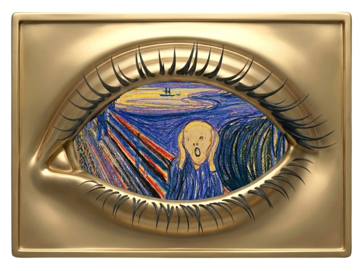 Eye of the Beholder - The Scream Gold Gilt 5 oz Copper Medal (04/15)