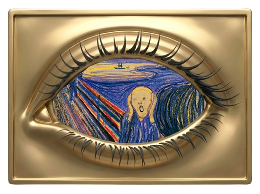 Eye of the Beholder - The Scream Gold Gilt 5 oz Copper Medal (04/15)