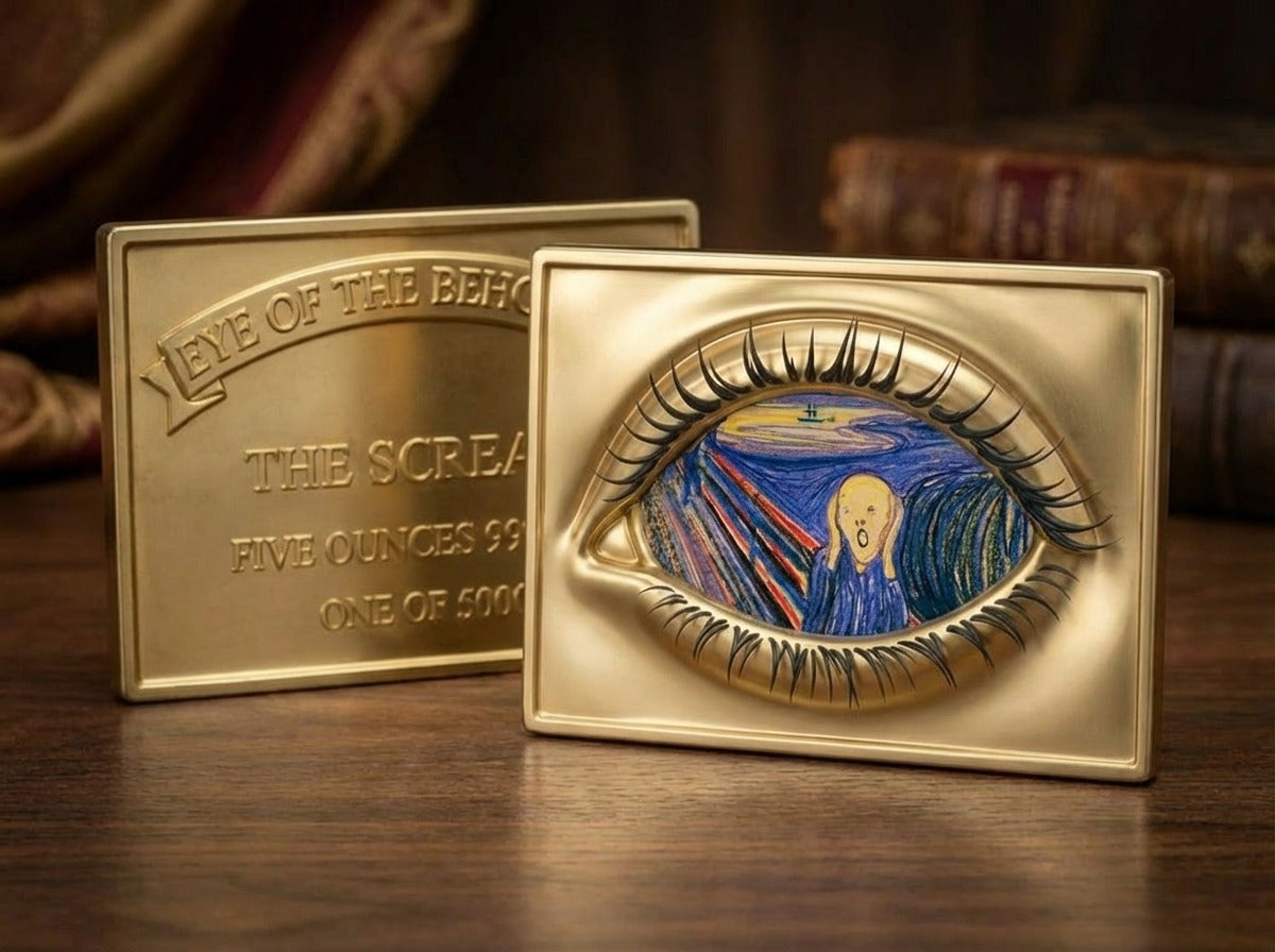 Eye of the Beholder - The Scream Gold Gilt 5 oz Copper Medal (04/15)