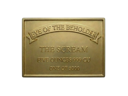Eye of the Beholder - The Scream Gold Gilt 5 oz Copper Medal (04/15)