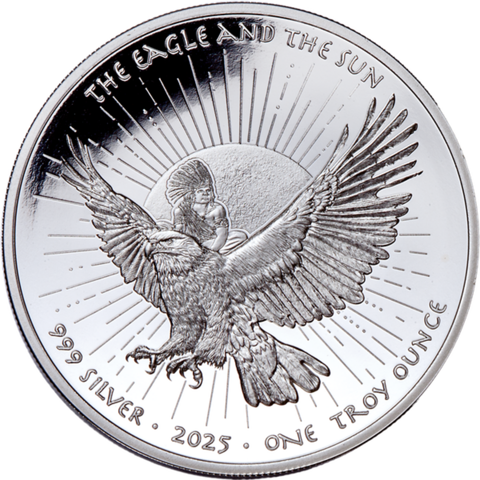 In Stock! 2025 Sioux Nation Eagle & Sun Proof 1 oz Silver Coin (999 Mintage)
