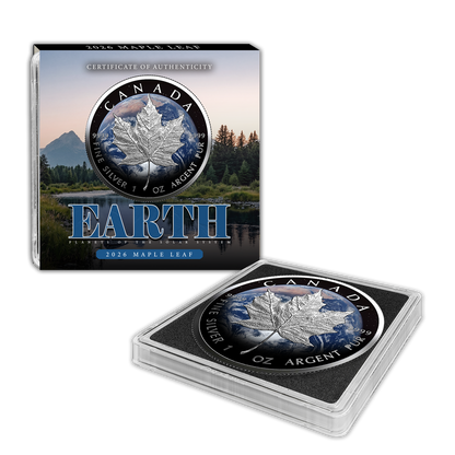 In Stock! 2026 Canada Maple Leaf Earth Edition 1 oz Silver Coin