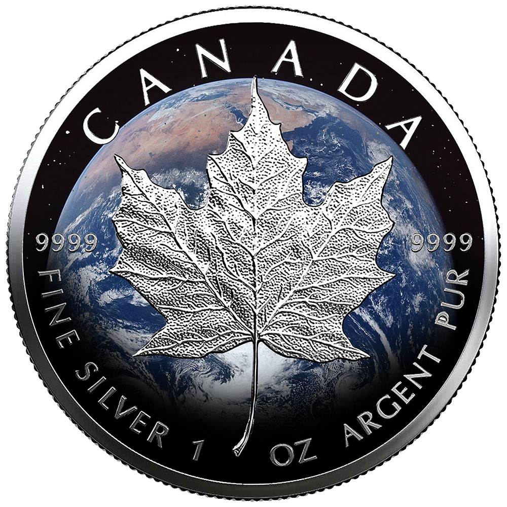 In Stock! 2026 Canada Maple Leaf Earth Edition 1 oz Silver Coin