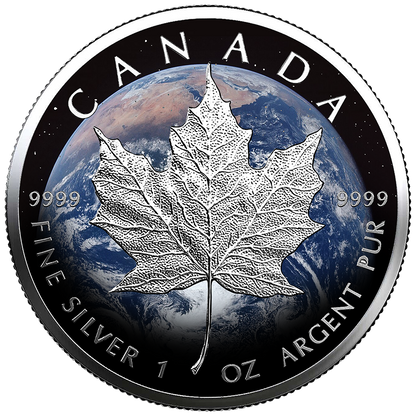 In Stock! 2026 Canada Maple Leaf Earth Edition 1 oz Silver Coin
