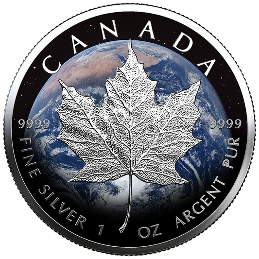 In Stock! 2026 Canada Maple Leaf Earth Edition 1 oz Silver Coin