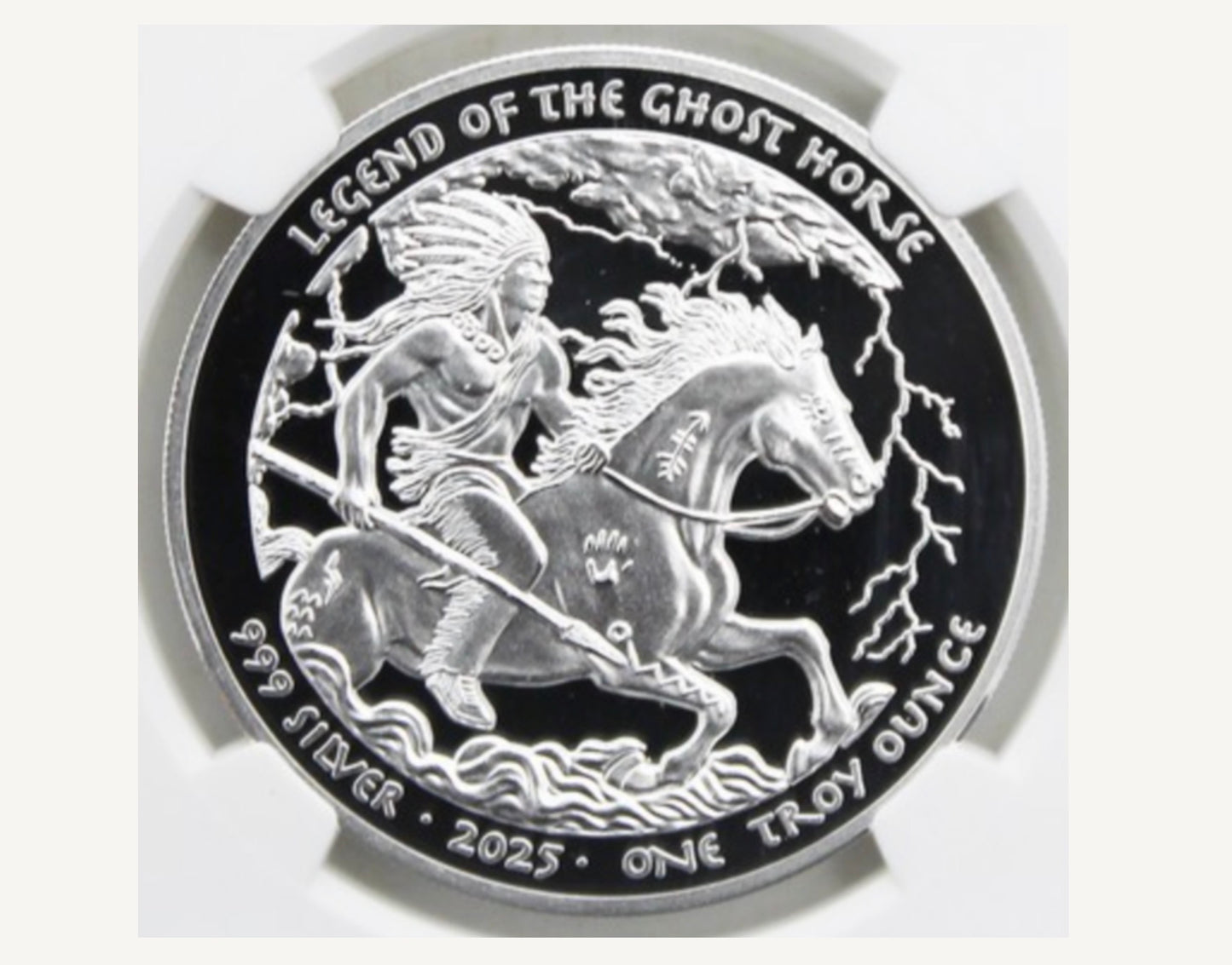 In Stock! 2025 Sioux Nation Ghost Horse Proof 1 oz Silver Coin (999 Mintage)