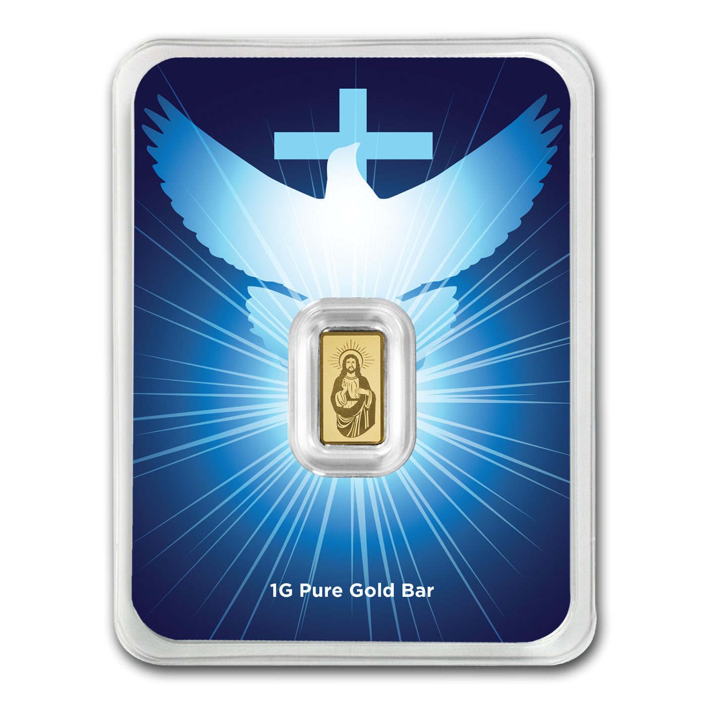 In Stock! Jesus & Doves 1g Gold Bar in Card