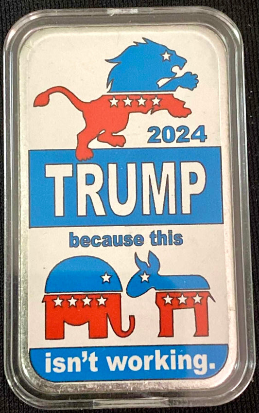 2024 Election Ballot Colorized 1 oz Silver Bar