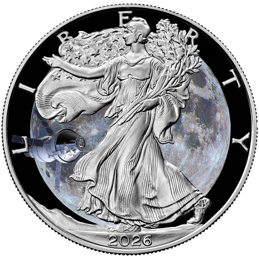 2026 U.S. Eagle Artemis II Edition 1 oz Silver Coin (04/14)